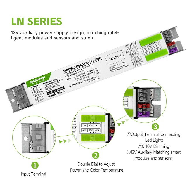 LED Driver with Adjustable Three Color Temperatures