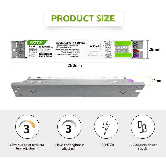 40W Adjustable Power LED Induction Driver