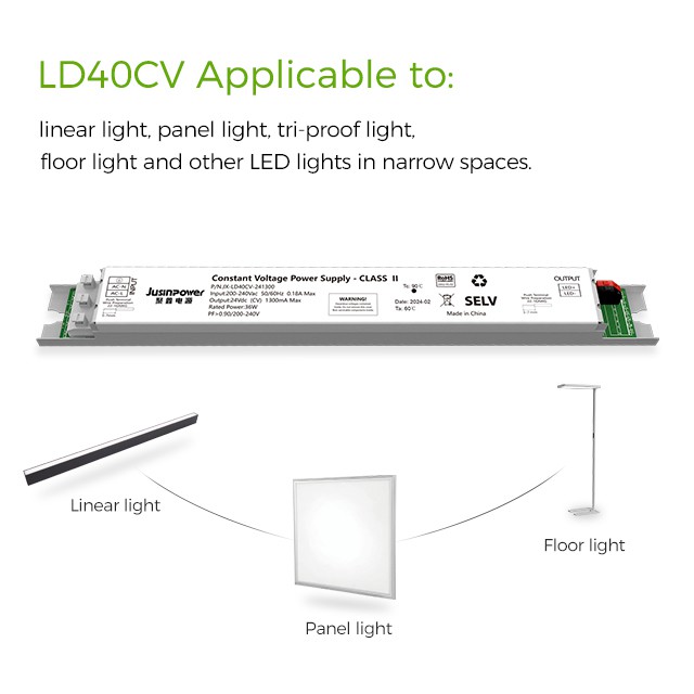 High Input Voltage 200-240Vac Constant Voltage LED Driver