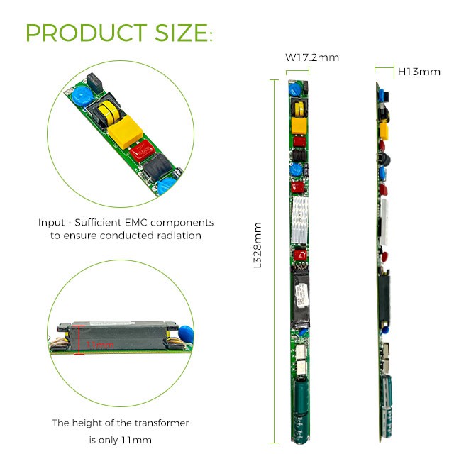 High PF Slim Size Open Frame CV LED Driver